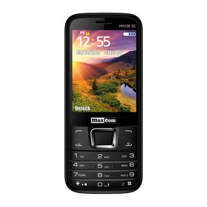 Telefon clasic Maxcom MM238 negru, 3G cu ecran de 2.8 inch si camera foto