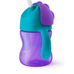 Cana cu pai flexibil Philips Avent SCF796/02, 200 ml, mov-verde