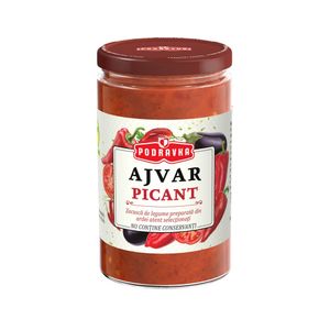 Zacusca picanta de ardei rosii Podravka Ajvar, 350g