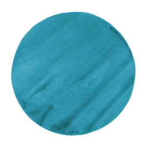 Covor Romantic rotund Indomex, 80cm, Culoarea Turquoise