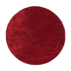 Covor Puffy rotund Indomex, 120cm, Culoarea Rosu