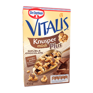 Musli Knusper Dr. Oetker Vitalis Plus double chocolate, 450 g