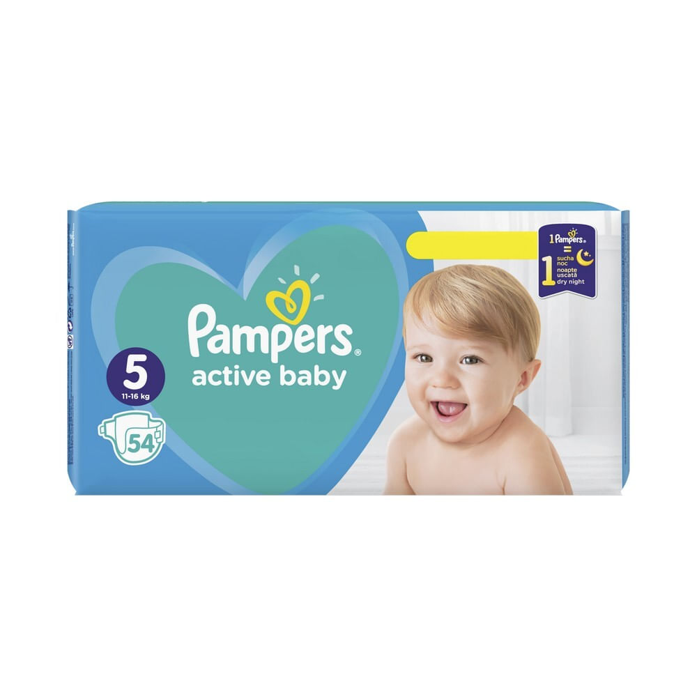 Pinpoint insurance marking Scutece Pampers Active Baby Marimea 5, 11-16 kg, 54 de bucati | Pret  avantajos - Auchan.ro