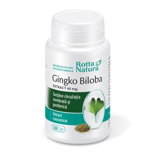 Ginkgo biloba extract Rotta Natura, 60 mg x 30 cps