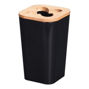 Suport pentru periute de dinti, 7.3 x 7.3 x 11.5cm, negru