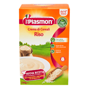 Cereale instant crema di riso Plasmon, fara gluten, de la 4 luni, 230 g