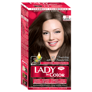 Vopsea de par Lady in Color, nr. 14 Dark Brown