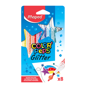 Carioca Maped stralucitoare, 8 culori