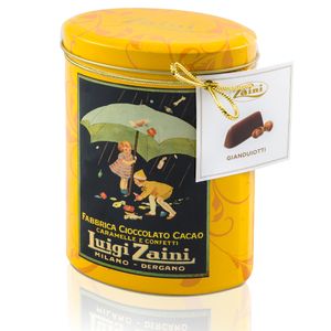 Bomboane de ciocolata Luigi Zaini cu crema de nuci, in cutie metalica, 186 g
