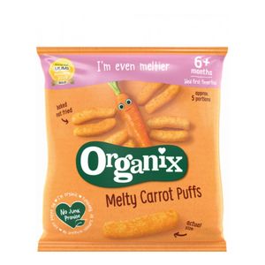 Sticks-uri cu aroma de morcovi Finger Snacks Organix, 20 g