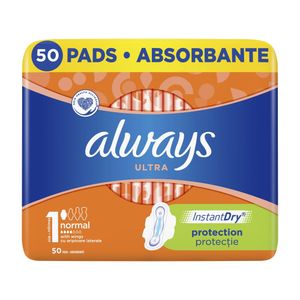 Absorbante Always Ultra Normal, 50 bucati