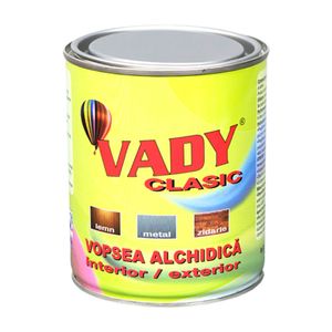 Vopsea alchidica Vady pentru interior si exterior, albastru satinat, 0.9 kg