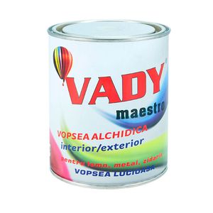 Vopsea alchidica Vady pentru interior si exterior, alb, 0.75 l