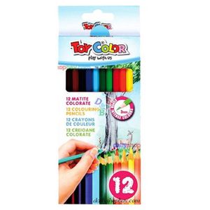 Creioane colorate Toy Color, 12 bucati/set