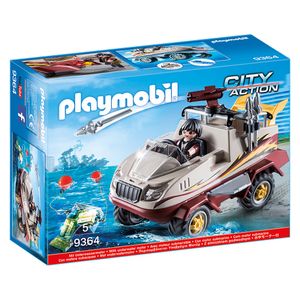 Set Playmobil City Action Tactical Police Unit - Masina de teren amfibie