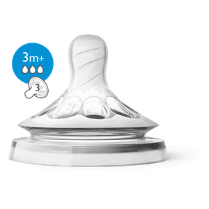 Set de 2 tetine Avent natural, pentru 3 luni+