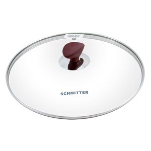 Capac din sticla Schmitter, cu maner din bachelita, diametru  26 cm