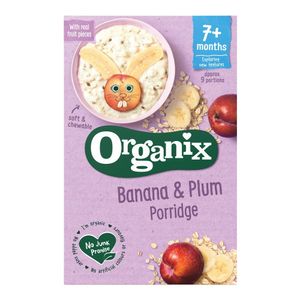 Cereale Organix cu ovaz, orez, banane si prune, de la 7 luni, 200 g