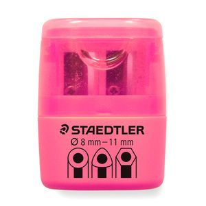 Ascutitoare Staedtler din plastic cu container, culoare roz