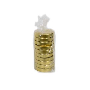 Set 10 capace borcane cu filet 66mm, Culoare Galben