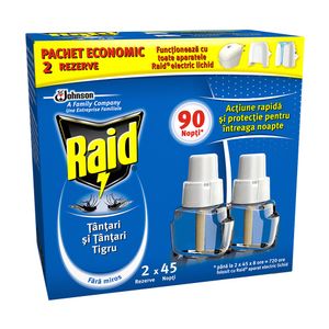 Pachet economic cu rezerva dubla pentru tantari, pentru 90 de nopti, 2 x 27 ml