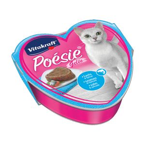 Hrana umeda pentru pisici adulte Vitakraft Poesie, somon si spanac, 85 g