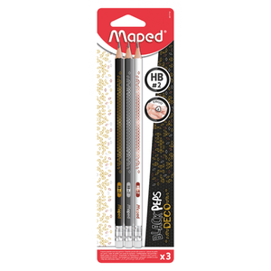 Creioane cu guma Maped 3 bucati/set deco