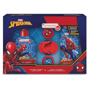 Set produse pentru copii Spiderman: sampon & gel de dus, sapun lichid, bratara lansator