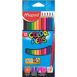 Set creioane colorate Maped Color'peps pachet 12 bucati