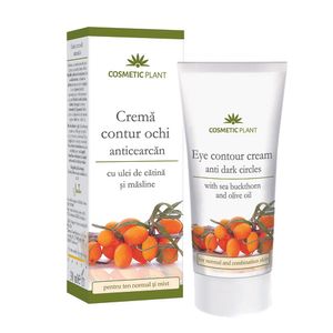 Crema contur ochi anticearcan Cosmetic Plant, cu ulei de catina si masline, 30 ml