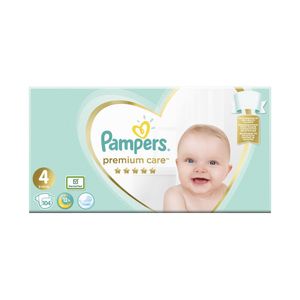 Scutece Pampers Premium Care, marimea 4, 9 - 14 kg, 104 bucati