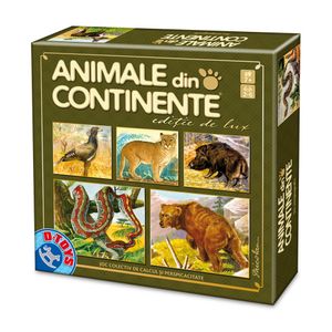 Joc colectiv D-Toys - Animale din continente, editie de lux