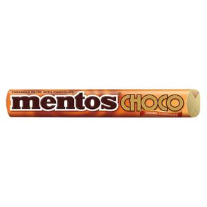 Drajeuri gumate Mentos cu caramel si ciocolata, 38 g