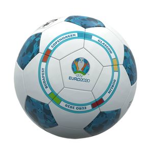 Minge de fotbal, EURO 2020, marime S5, culoare alb/albastru