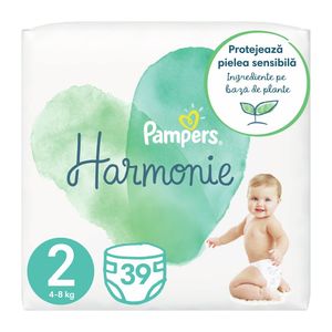 Scutece Pampers Pure, marimea 2, 4 - 8 kg, 39 de bucati