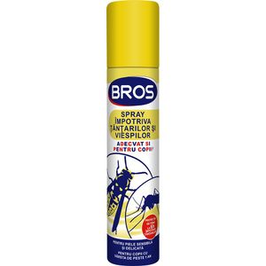 Spray Bros impotriva tantarilor si viespilor, adecvat pentru copii, 90 ml