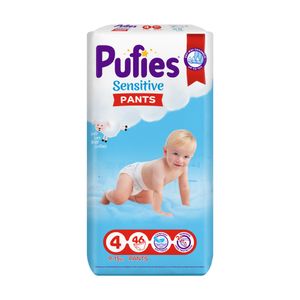 Scutece Chilotel Pufies Sensitive, marimea 4, 9 - 15 kg, 46 bucati