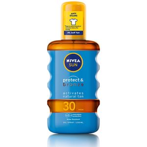 Ulei-spray pentru corp autobrozant cu protectie solara Nivea SPF 30, 200 ml