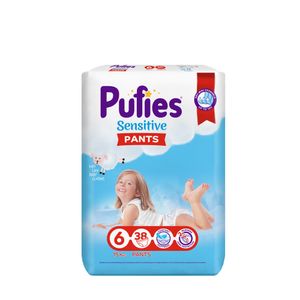 Scutece Chilotel Pufies Sensitive, marimea 6, 16+ kg, 38 bucati