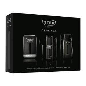 Set pentru cadou STR8 Original: aftershave 50ml + deodorant 150ml + gel de dus 250ml