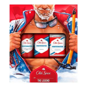 Set pentru cadou Old Spice Whitewater: deodorant spray 150ml + deodorant clear gel 70ml + gel de dus 250ml