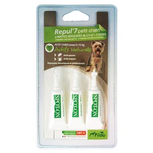 Pipete antiparazitare pentru caine talie mica Pilou, 3 x 2.5 ml