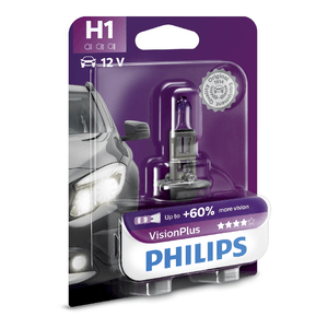 Bec far auto Philips Vision Plus H1 12V 55W cu halogen