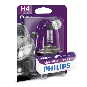 Bec far auto Philips Vision Plus H4 12V 55W cu halogen