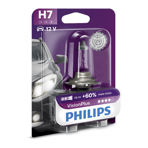 Bec far auto Philips Vision Plus H7 12V 55W cu halogen
