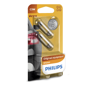 Set 2 becuri auto Philips FEST-C5W 12V 5W pentru interior si semnalizare