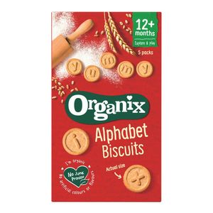 Biscuiti BIO alfabet Goodies Organix 5x25 g, 12+