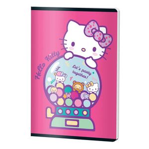 Caiet capsat Pigna cu 60 de file A4, dictando, model Hello Kitty