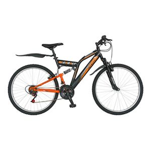 Bicicleta MTB Full Suspension 26 R2649A, negru/portocaliu