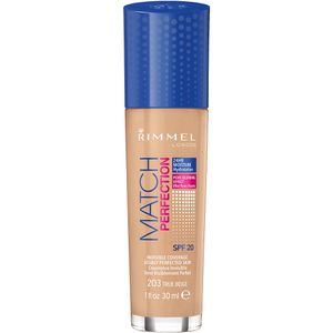 Fond de ten Rimmel London Match & Perfect, 203 True Beige, 33 ml